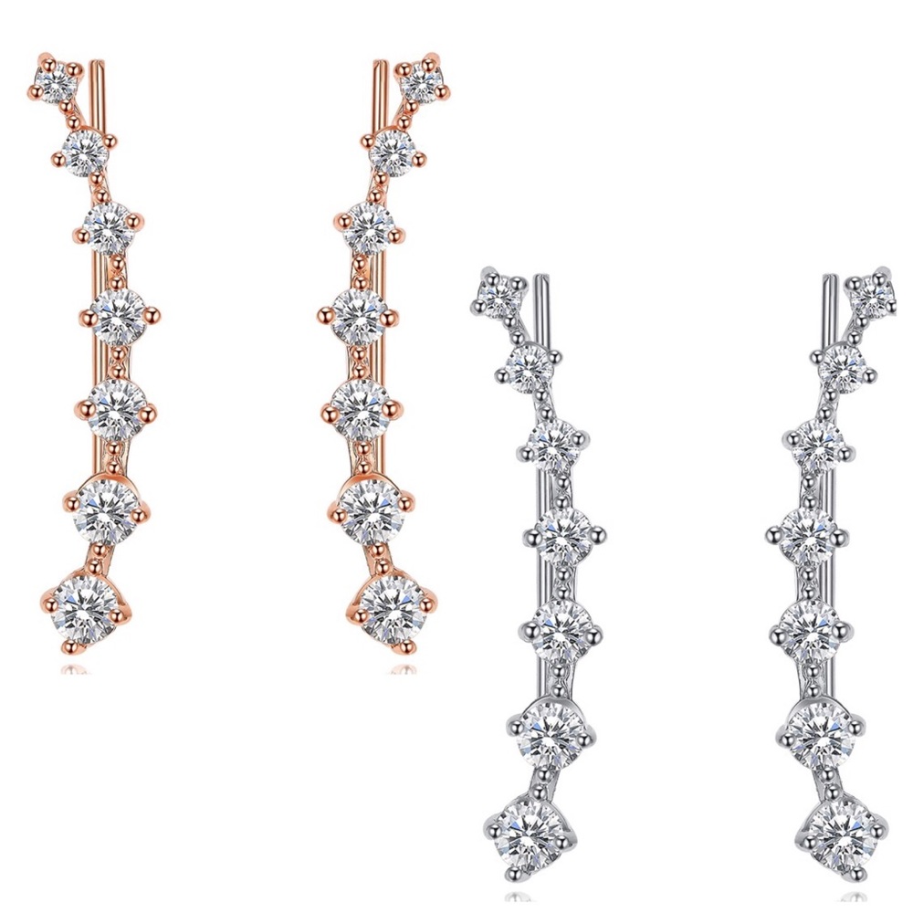 Rhinestone ear climbers